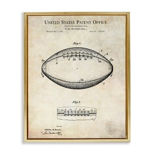 Stupell Industries American Football Sports Blueprint, 25" x 31" - 1 of 4
