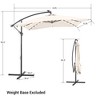 8.2x8.2 FT LED Solar Lighted Patio Offset Umbrella with Fade-resistant - 3 of 4
