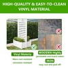 Wooakway 37" W × 73" H White PVC Raised Garden Planter Box with Trellis Privacy Screen - 3 of 4