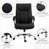 TiramisuBest High Back Office Chair with Lumbar Support, Adjustable Height, 360¡ã Wheels, Linen, Black - 3 of 4