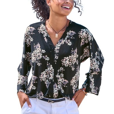 Women's Printed Long Sleeve Top - LASCANA