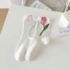 Anna-Kaci 6pk Women's Ankle Socks with Tulip Embroidery - 3 of 3