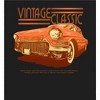 Car Fanatic Orange Vintage Car Crew Neck Short Sleeve Adult T-shirt - 2 of 2