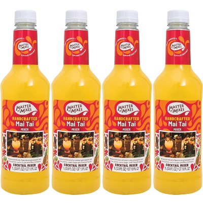 Master of Mixes Mai Tai Drink Mix - Ready to Use – 1 Liter Bottle (33.8 Fl Oz) - Mixer Perfect for Bartenders and Mixologists