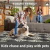 Modern Washable Area Rug, Checkered Leopard Print Floor Cover with Non Slip Backing, Low Pile Stain Resistant Indoor Carpet - 4 of 4