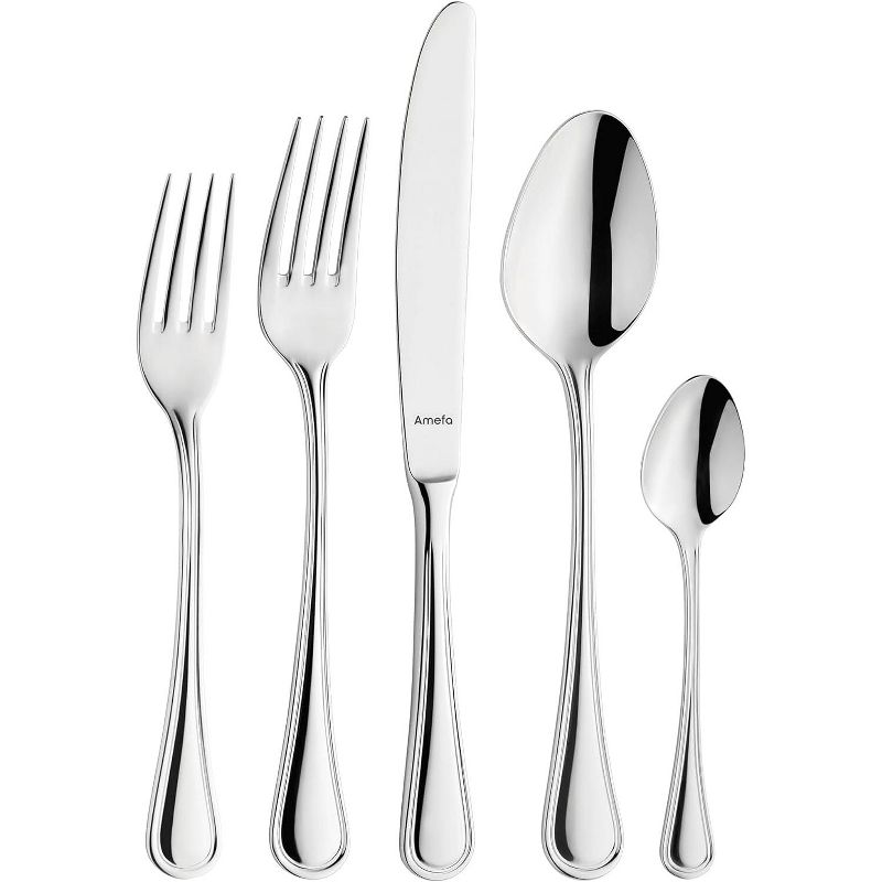 Amefa Haydn 20-Piece 18/10 Stainless Steel Flatware Set, High Gloss Mirror Finish, Silverware Set Service for 4, Rust Resistant Cutlery, 1 of 8