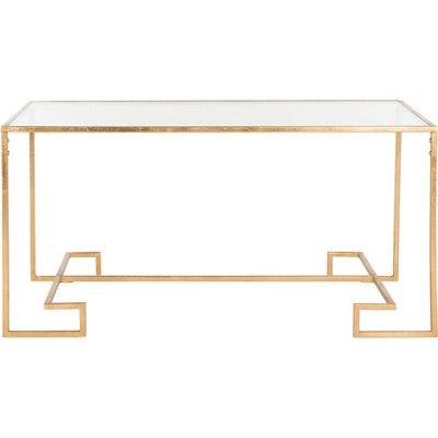 Burton Coffee Table - Gold/Glass - Safavieh