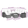 vidaXL Garden Sofa Set Black - 3 of 4