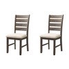 Picket House Furnishings Dex 6pc Extendable Dining Table Set, 4 Ladder Side Chairs And Bench Upholstery Walnut Brown/ Cream - 4 of 4