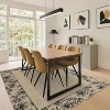 Acekool Washable Runner Rug 2x6 Modern Bordered Floral Print, Non-Slip Low Pile Soft Bedside Rug for Hallway, Laundry, Bedroom,Beige - 2 of 4