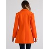 INSPIRE CHIC Women's Notched Lapel Single Breasted Outwear Fall coat - 4 of 4