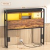 Aheaplus Storage Headboard with Led Lights & Charging Station - 3 of 3