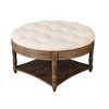 NicBex Ottoman for Bedroom, 2 Tier Ottoman with Wooden Shelf,Ottoman for Bedroom,Living Room,Entryway - 4 of 4
