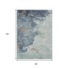 HomeRoots 8' X 10' Pale Aqua And Taupe Abstract Washable Indoor Outdoor Area Rug - 3 of 3