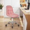 VECELO Armless Home Office Desk Chair, Height Adjustable - 4 of 4