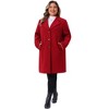 Agnes Orinda Women's Plus Size Winter Elegant Long Sleeve Notched Lapel Single-Breasted Pea Coats - 3 of 4