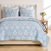 Greenland Home Fashions 2-Piece Twin/XL Coverlet Set – Sky Blue 68" x 88" with Pillow Sham 20" x 26" - 4 of 4