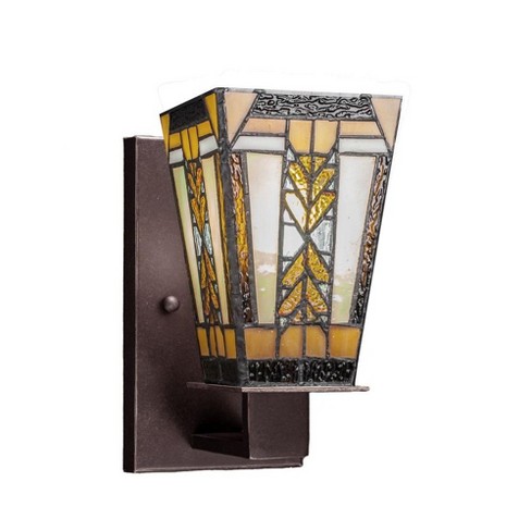 Toltec Lighting Apollo 1 Light Sconce Dark Granite With 5