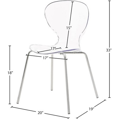 Meridian Furniture Clarion Chrome Metal Dining Chair - Thumbnail 5