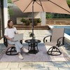 Pellebant Patio Swivel Dining Chairs with Sunbrella Textilene Mesh Fabric, Outdoor Furniture Gentle Rocker Chair with Back and Arm - 2 of 4