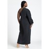 ELOQUII Women's Plus Size Gathered Sleeve Column Dress - image 3 of 4