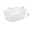 Sterilite Medium Storage Tray Containers with Sturdy Banded Rim and Textured Bottom for Desktop and Drawer Household Organization - image 2 of 4