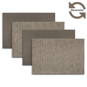 Dainty Home Ridges Reversible Premium Vegan Leather 12" x 18" Placemats Set of 4 - 1 of 3