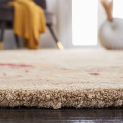 Handmade Red Tufted Wool Rectangular Area Rug 3' x 5'