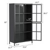 Metal Sideboard Cabinet, Accent Storage Cabinet with doors, Modern Coffee Bar Cabinet with Adjustable Shelves 200lbs Capacity for Kitchen-The Pop Home - 4 of 4