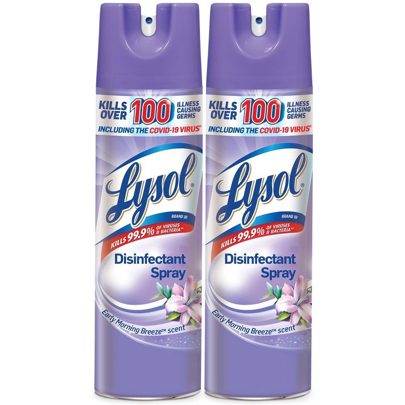 Lysol Early Morning Breeze Disinfectant Spray - 19oz/2ct, 1 of 10