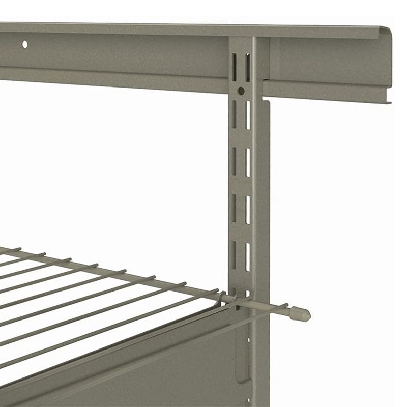 ClosetMaid ShelfTrack 80 Inch Metal Durable Adjustable Hang Track Rail for Walk In Closets, Utility Rooms, and Compact Storage Areas, Silver, 3 of 8
