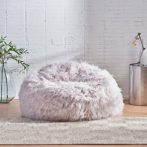 Lachlan Furry Bean Bag Lavender - Christopher Knight Home
