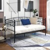 TiramisuBest Twin Size Daybed Metal Frame with Trundle Set, Twin Day Bed Sofa, Daybed and Roll Sofa Bed for Guest Room, Bedroom, Living Room, Black - 2 of 4