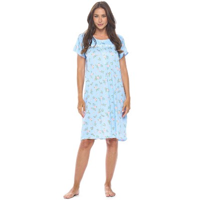 Casual Nights Women's Super Soft Yummy Nightshirt, Short Sleeve Nightgown, Night Dress with Fun Prints & Patterns