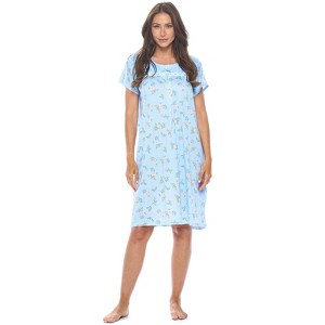 Casual Nights Women's Super Soft Yummy Nightshirt, Short Sleeve Nightgown, Night Dress with Fun Prints & Patterns - 1 of 4