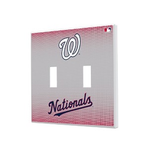 MLB National League Teams Linen Hidden-Screw Light Switch Plate for Double Toggle - 1 of 4