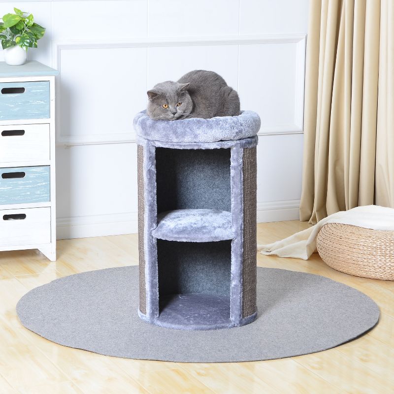 Two by Two Jackson - Off-White Scratching Cat Furniture - 25.6 in. Tall, 2 of 15
