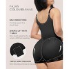 SHAPELLX Shapewear for Women Fajas Colombianas Tummy Control Body Shaper Open Bust Bodysuit with Hook Zipper Closure—Black 38 - 2 of 3