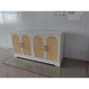 Coucheta Buffet Cabinet with Storage, Rattan Storage Cabinet w/ 4 Doors, Accent Sideboard w/ Sturdy Wood Feet, for Living Room, Dining Room, Entryway - 4 of 4