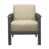 Sapphtopaz 1pc Accent Chair Solid Wood Frame Cushion Back Lounge Chair Living Room Chair Comfy Chair Arm Chair Furniturefor Living Room - 2 of 4