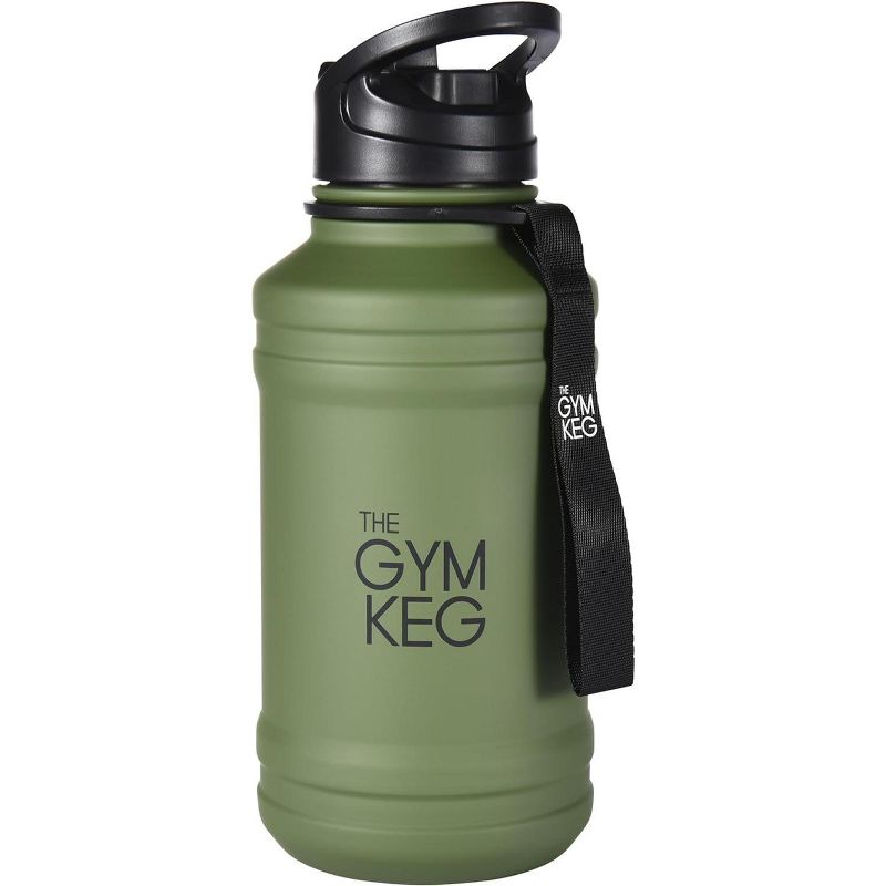 THE GYM KEG 1.3L Stainless Steel Bottle Drinking Jug with Leak Proof and Insulated Beverage Container, 1 pack, Green, 1 of 4