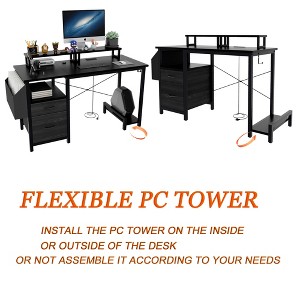 Compact computer desk with sturdy frame, smooth surface, and cable management. Ideal for home offices and small spaces. - 1 of 4