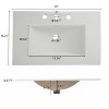Christopher Knight Home Randi Vintage Minimalist 30" Modern Bathroom Vanity with Ceramic Sink, Antique Natural - 4 of 4
