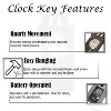 Clockswise Vintage Grandfather Wood-Looking Plastic Pendulum Decorative Battery-Operated Wall Clock - 4 of 4