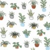 Hudson Baby Cotton Fitted Crib Sheet, Plants, One Size - 2 of 2