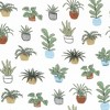 Hudson Baby Cotton Fitted Crib Sheet, Plants, One Size - image 2 of 2