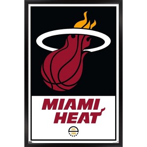 Trends International NBA Miami Heat - Logo 21 Framed Wall Poster Prints - 1 of 4