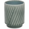 Cheung's Parlora Crossed Diagonal Pattern Straight Side Ceramic Pot - Small - Green - 3 of 4