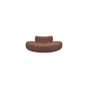 Meridian Furniture,Arc Cognac Vegan Leather Modular Sofa - 1 of 4