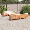 vidaXL 9 Piece Patio Sofa Set with Cushions - Wax Brown - 3 of 4